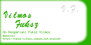 vilmos fuksz business card